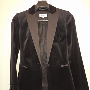 Reiss Black Velvet Blazer